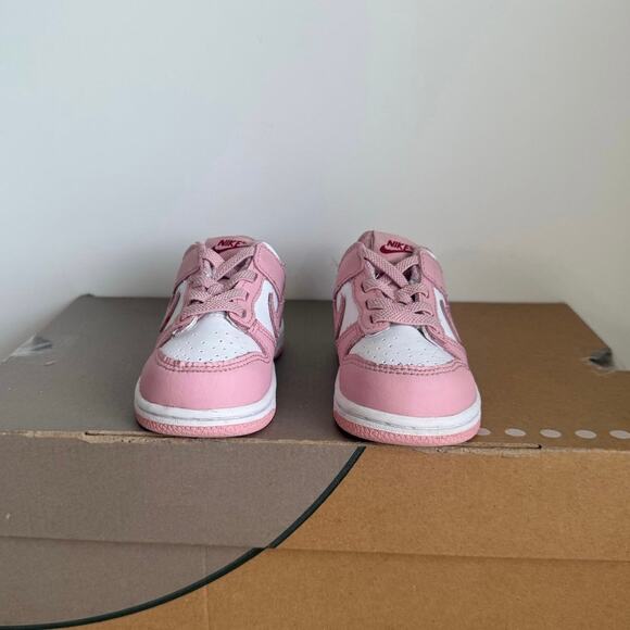 Nike Dunk Low ‘Pink/White’ Toddler Sneakers - SZ 7 C - Picture 10 of 12